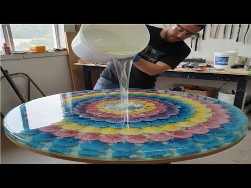 How the Craftsman Breathes Life into His Artwork - Colorful Seashells Encased in Crystal Epoxy