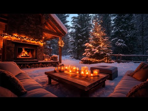 ❄️ Peaceful Winter Lodge 🔥 Candles & Soft Crackling Fire