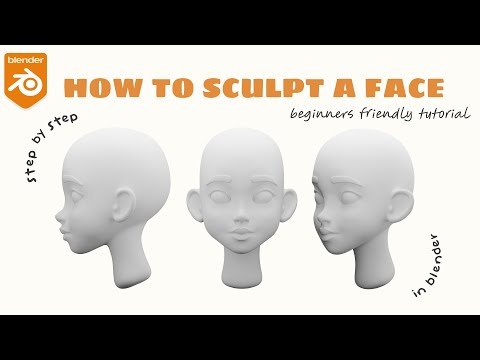 HOW TO SCULPT STYLIZED FACE _ Blender Tutorial