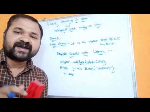 Event Handling In Java | Delegation Event Model | Classes | Listener Interfaces | Sources of events