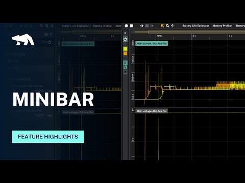 Minibar - Control power supply, recordings, and channels in a compact view in Otii
