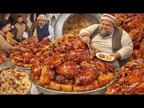 Most Cheap Street food in Afghanistan | Kabuli pulao, Roasted Chicken, Biryani recipe, Punjabi Curry