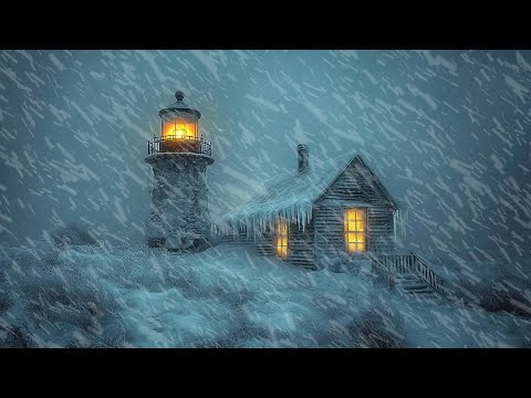 Relaxing Wind Sounds for Sleep | Epic Snowstorm & Heavy Snowfall | Deep Sleep White Noise