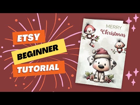 Create & Sell Christmas Cards on Etsy using Canva For Beginners - No Design Skills Needed!