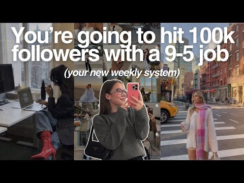 You're going to hit 100k+ followers with a 9-5 job in 2025 & here's your new weekly content plan