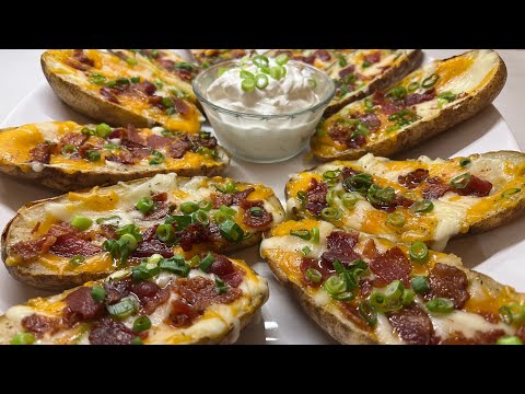 How to Make The Most Delicious, Crispy and Gooey Potato Skins! | Baked Not Fried Very Easy