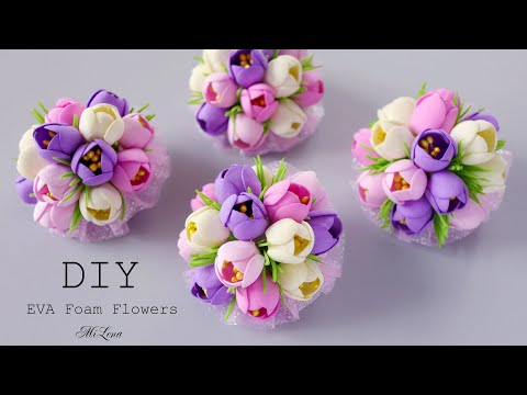 🌷 EVA FOAM FLOWERS 🌷 RUBBER BANDS WITH FLOWERS 🌷