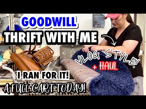 I ran for it! GOODWILL THRIFT WITH ME * THRIFT SHOPPING VLOG AND HAUL *