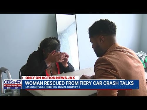 Local mother speaks after being rescued from fiery crash caused by carjacking; family seeks support