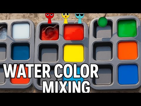 Water color mixing asmr