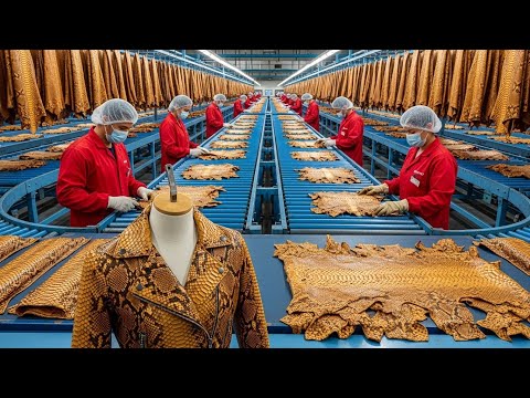 Inside The Python-Leather Factory: From Python Skin to $15,000 luxury jacket (Full Process)