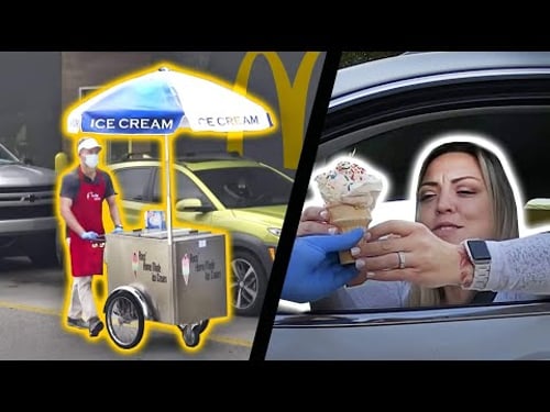 Setting Up an Ice Cream Stand at McDonald's Cause Theirs is Broken