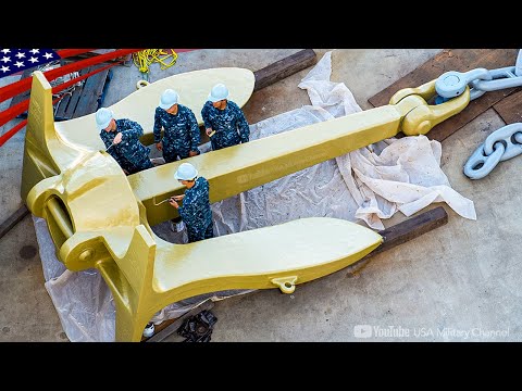 Big Anchor & Chain Dropping at High Speed - Aircraft Carriers & Amphibious Ships
