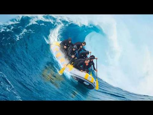Testing Inflatable Raft In Massive Waves!