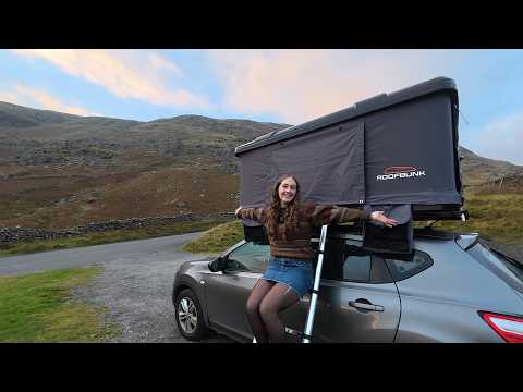 Full-Time Car Life | Cosy Night Living in My Roof Tent Home (No Music)