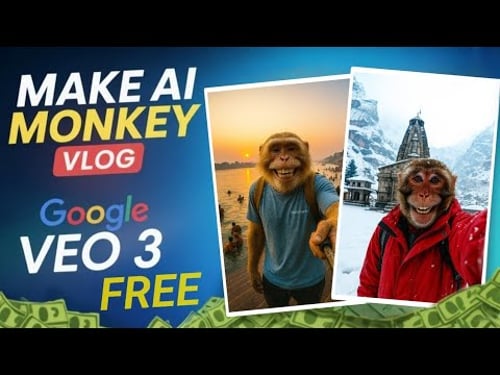Create Viral AI videos Using VEO 3 | Viral Monkey vlog | Free Without using credit card |