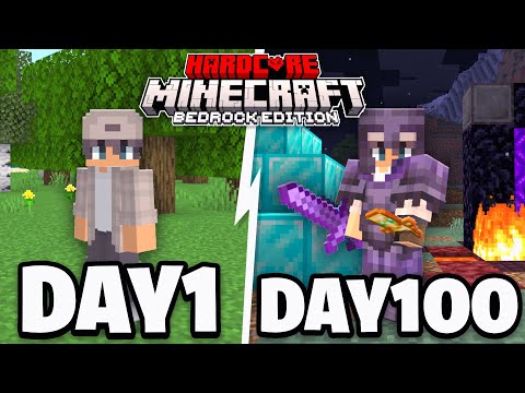 قضيت 100 يوم في ماين كرافت البدروك نسخه الهاردكور ...
