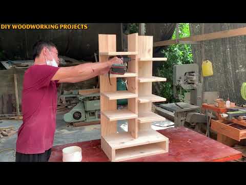 Easy Modern Style Woodworking From Pallets // The Best DIY Shoe Racks To Keep Your Home In Order