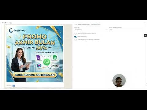 5. campaign Whatsapp via moonwa - WA Blast atau Broadcast via Moonwa