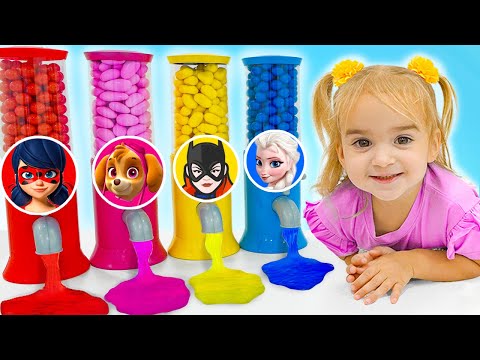 Doces mágicos transformam crianças em super heróis - uma história divertida de Alice