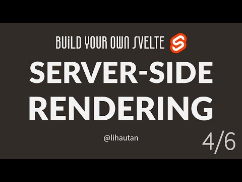 Server-side Rendering | Build your own Svelte