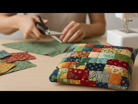 Combining scrap fabrics and turning them into practical and attractive items #craft