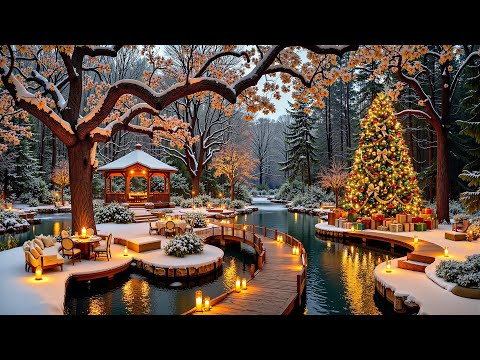 🎄Tranquility Christmas Lakeside Jazz | Peaceful Forest Vibes & Gentle Jazz Melodies For Study & Work