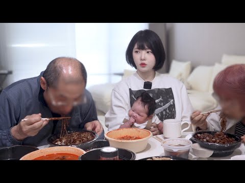 한국드라마로 보던 짜장면을 처음 드셔보신 일본장인어른의 반응...