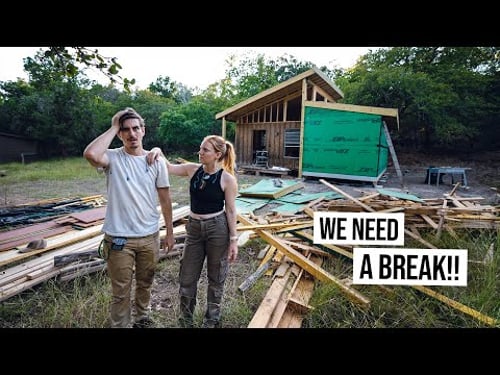 This Tiny House Build is KILLING US! π₯΅ Building Windows, Walls, Sheathing & MORE!