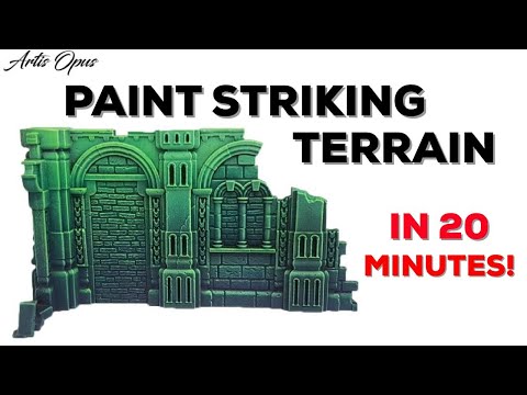 Drybrush Striking Glowing Terrain with Fluorescent Paints - No Airbrush