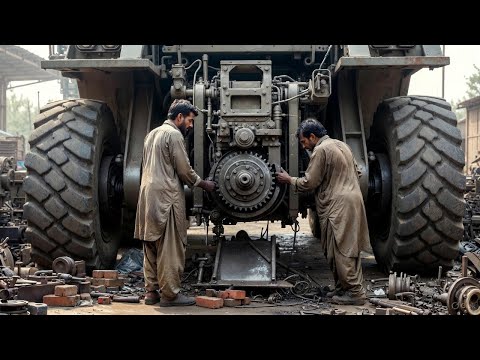 Incredible Process of Larger Loader Back Differential Gear Repairing In The WrokShop Experts Mechani