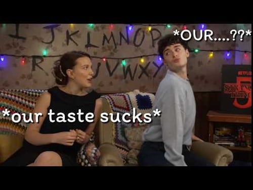 Millie Bobby Brown and Noah Schnapp sharing one braincell together