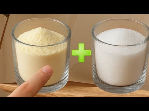 عندك كوباية سكر وكوباية حليب بودره عندك كنز !! شيء سري للغايه لم تر مثلها من قبل!!