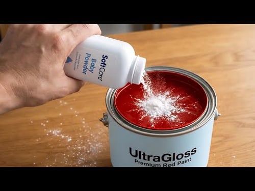 Mix Baby Powder with Paint! You'll be amazed at the results after learning this brilliant idea