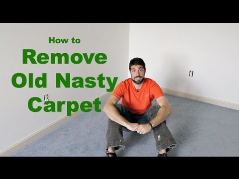 How to Remove Old Nasty Carpet (DIY)