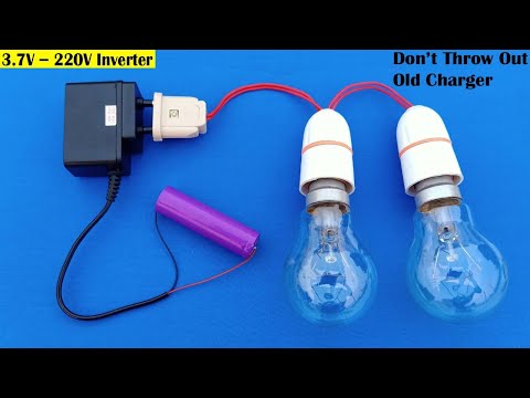 How to Make 3.7v to 220v Inverter // Don't Throw Out Old Charger Make a Powerful Inverter
