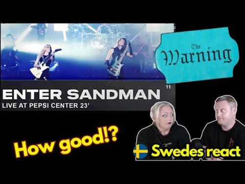 First time reaction to The Warning - Enter Sandman (Live from Pepsi Center CDMX)