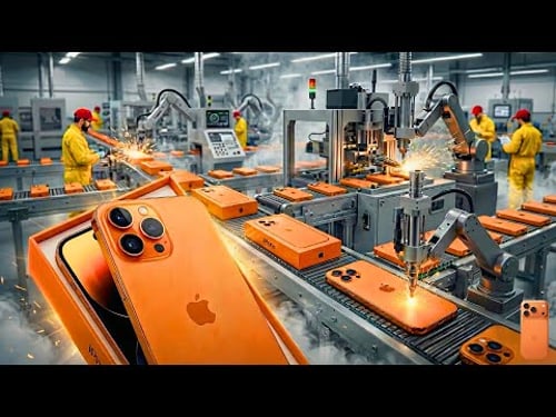 Inside Apple Factory 🔥 Orange Titanium iPhone 17 Pro Max Making Process