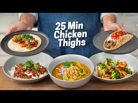 5 Ways I Make Chicken Thighs into Dinner Under 25 Mins