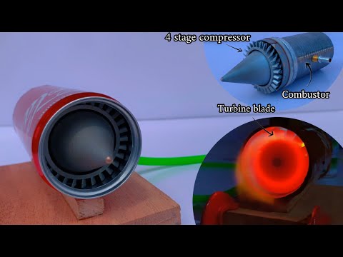 Making a Fully Functional Jet Engine using Soda can | diy Jet Engine | Soda can Jet Engine