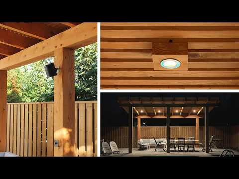 How to Make 12V Outdoor Gazebo Lights DIY (Modern Wood Lights)