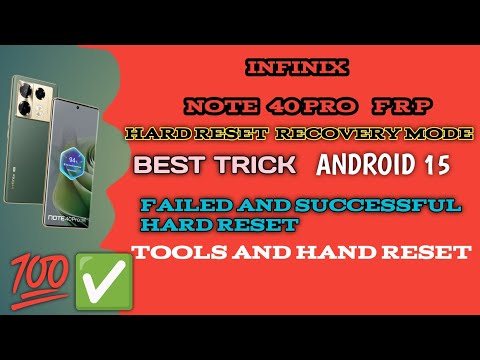 Infinix Note 40 Pro 5G Hard Reset | #All Infinix Hard Reset ✅