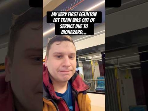 My very first line 5 train was out of service due to biohazard… #lrt #toronto #ttc #eglintonlrt