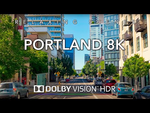 Road Trip USA Part 11 - Driving Portland Oregon in 8K Dolby Vision HDR