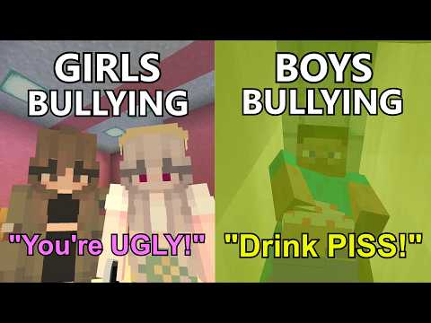 Boys VS Girls at School Portrayed by Minecraft #2
