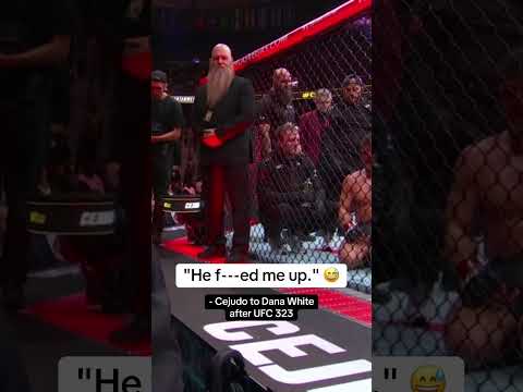 This moment between Cejudo and Dana White #UFC323