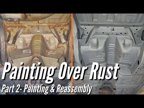 How to PROPERLY Paint Over Rust Part 2 of 2. Applying paint. (Car Rust Repair)