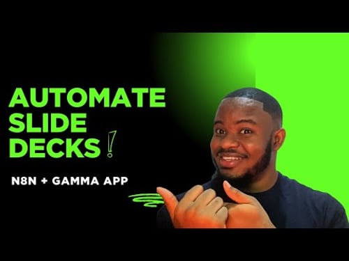 Create stunning presentations in minutes (N8n plus Gamma app tutorial)