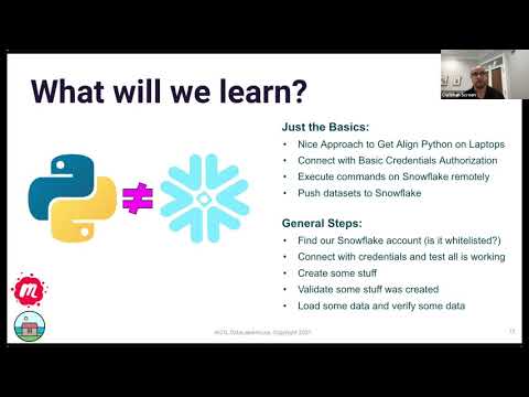 How to use Python with Snowflake