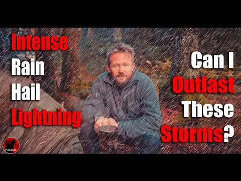 It Gets Crazy Fast - Storm Camping with Military Gear - Overnight Adventure
